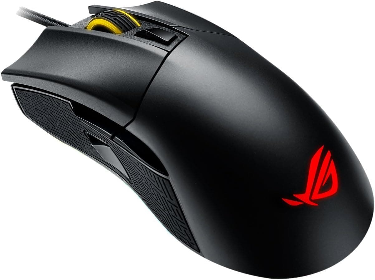 ASUS ROG Gladius II Aura Sync USB Wired Optical Ergonomic Gaming Mouse with DPI Target Button (12000 DPI) - ROG Gladius II (Renewed)