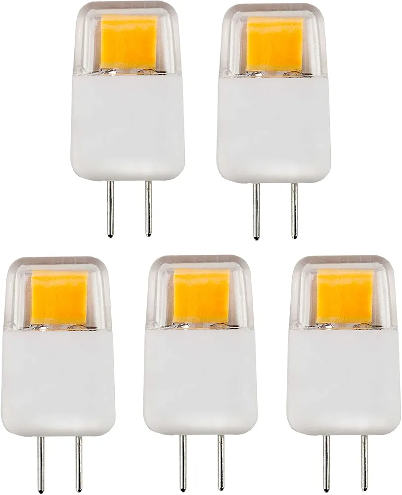 CBconcept UL-Listed, G8 LED Light Bulb, 5-Pack, Epistar COB 1.7 Watt, 220 Lumen, NOT Dimmable, Pure White 6000K, 360°Beam Angle, 20W Equivalent, Under Cabinet/Counter Puck Kitchen Light - Amazon.com
