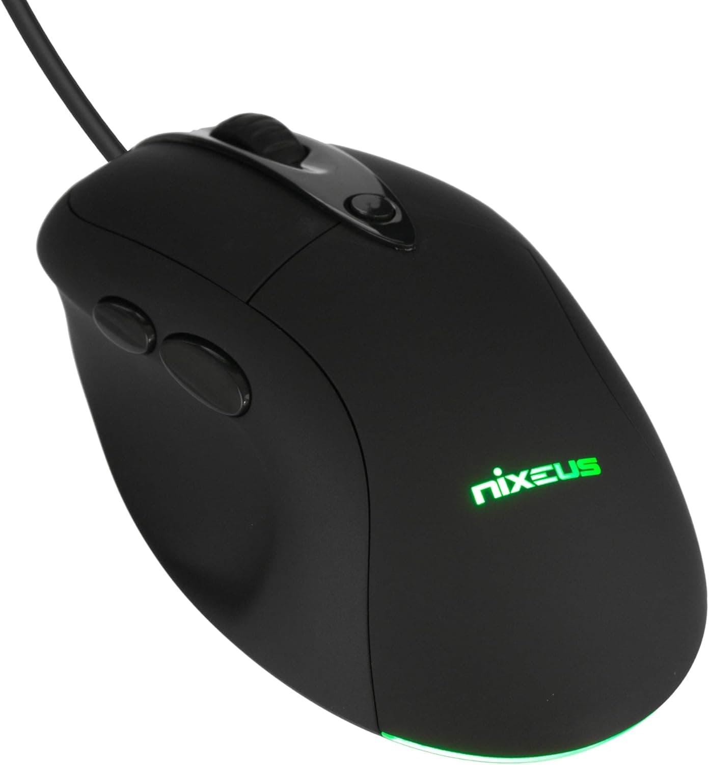 Nixeus Revel FIT Ergonomic Gaming Mouse PMW 3360, Rubberized Black - PC, Mac