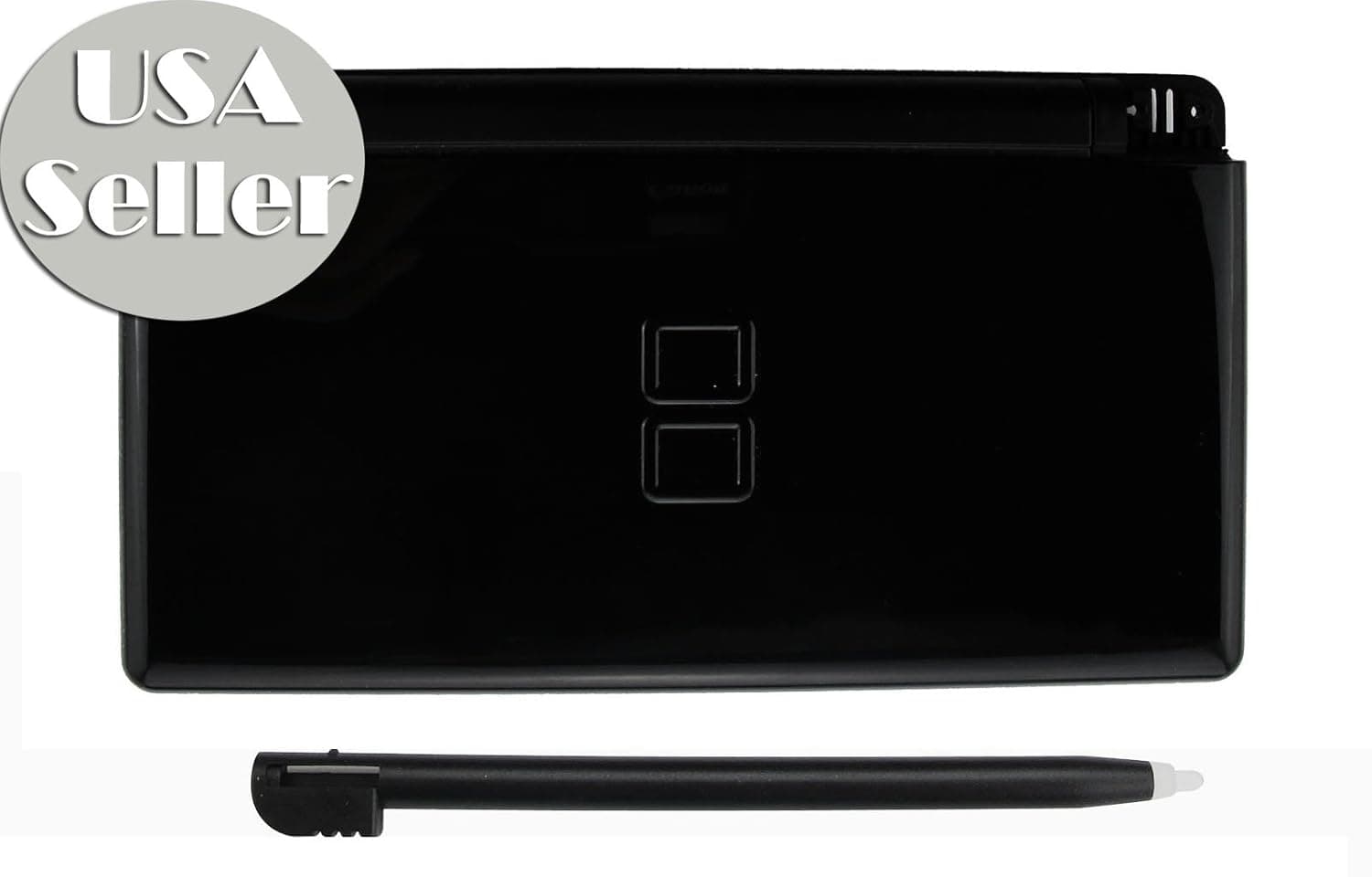 Onyx Black - High Quality Full Repair Housing Replacement Kit for Nintendo DS Lite with Hinge Set