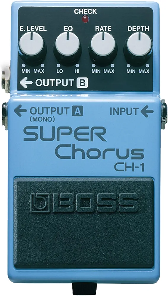 BOSS CH-1 SUPER Chorus | Classic Compact Chorus Effects Pedal | Cystal-Clear Tone for Guitar & Keyboards | Versatile Sound Shaping | Mono & Stereo Connectivity | Easy-to-Use Controls : Everything Else